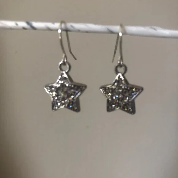 Star Dangle Earrings - Picture 2 of 3